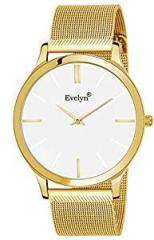 Evelyn Analogue White Dial Unisex Watch Eve 771