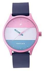 Fastrack Analog White+Blue+ Pink Dial Unisex's Watch 68031AP03