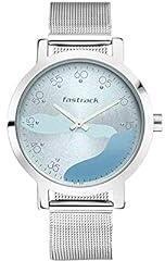 Fastrack Bare Basics Analog Blue Dial Women's Watch 6222SM02/NP6222SM02 Stainless Steel, Steel Strap
