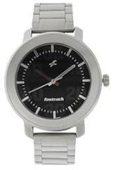 Fastrack Casual Analog Black Dial Silver Band Men's Stainless Steel Watch NL3121SM02/NP3121SM02