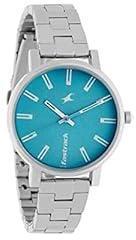 Fastrack Fundamentals Analog Blue Dial Silver Band Women's Stainless Steel Watch NL68010SM02/NP68010SM02