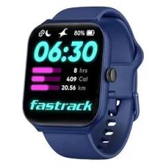 Fastrack Limitless FS1 1.95 inch Biggest Display with BT Calling| in Built Alexa|100+ Sport Modes with AI Coach|Stress Monitor|24 * 7 HRM| Upto 5 Day Battery|Fashion Smart Watch Blue