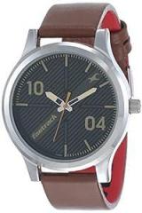 Fastrack Men Leather Fundatals Analog Brown Dial Watch Nl38051Sl02/Nr38051Sl02, Band Color Brown