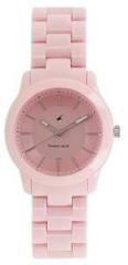 Fastrack Plastic Pink Band And Dial Analog Watch For Women NP68006PP04