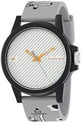 Fastrack Tees Analog White Dial Unisex Adult Watch 68012PP06