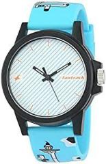 Fastrack Tees Analog White Dial Unisex Adult Watch 68012PP08