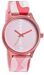 Fastrack Topicals Quartz Analog Pink Dial Silicone Strap Unisex Watch