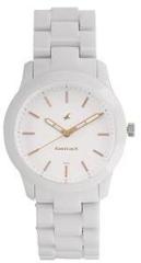 Fastrack Trendies Analog White Dial Women's Plastic Watch NL68006PP02/NP68006PP02