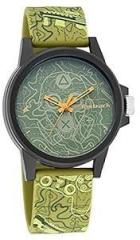 Fastrack Unisex Silicone Analog Green Dial Watch 68012Pp04/68012Pp04, Band Color Green