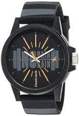 Fastrack Unisex Silicone Black Dial Analog Watch Nr68012Pp15, Band Color Multicolor