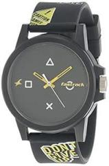 Fastrack Unisex Silicone White Dial Analog Watch Nr68012Pp05, Band Color Black