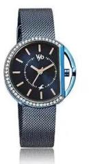 Fastrack Vyb Quartz Analog Blue Dial Stainless Steel Strap Watch for Women FV60015QM01W