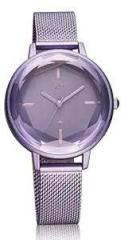 Fastrack Vyb Quartz Analog Lilac Dial Stainless Steel Strap Watch for Women FV60010QM01W