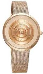 Fastrack Vyb Quartz Analog Rose Gold Dial Stainless Steel Strap Watch for Women FV60006WM01W