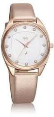 Fastrack Vyb Quartz Analog Silver Dial Leather Strap Watch for Women FV60023WL01W