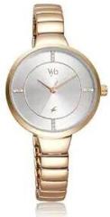Fastrack Vyb Quartz Analog Silver Dial Stainless Steel Strap Watch for Women FV60017WM01W