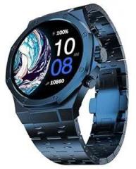Fire Boltt Royale Luxury Stainless Steel Smart Watch 1.43 AMOLED Display, Always On Display, 750 NITS Peak Brightness 466 * 466 px Resolution. Bluetooth Calling, IP67, 75Hz Refresh Rate Blue