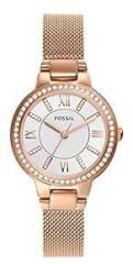 Fossil Analog White Dial Women's Watch ES5111 Stainless Steel, Rose Gold Strap