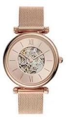 Fossil Carlie Analog Rose Gold Dial and Band Women's Stainless Steel Watch ME3175