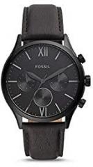 Fossil Chronograph Men's Watch Black Dial Black Colored Strap