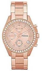Fossil Chronograph Rose Gold Women Watch ES3352