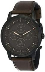 Fossil Collider Hybrid Hr Smartwatch Black Dial Men's Watch FTW7008, Brown