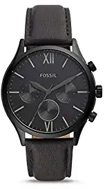Fossil Fenmore Chronograph Men's Watch Black Dial Black Colored Strap
