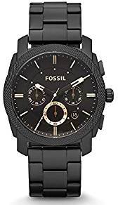 Fossil FS4682 Machine Black Dial Chronograph Watch for Men