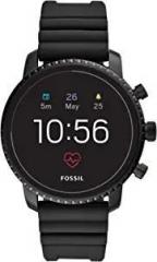 Fossil Gen 4 45mm, black Explorist silicone Touchscreen Men's Smartwatch with Heart Rate, GPS, Music storage and Smartphone Notifications FTW4018