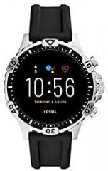 Fossil Gen 5 46mm, black Garrett Silicone Touchscreen Men's Smartwatch with Speaker, Heart Rate, GPS, Music storage and Smartphone Notifications FTW4041