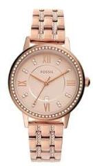 Fossil Gwen Analogue Women's Watch Gold Dial Womens Standard Colored ES4879 Gold Plated, Gold Strap