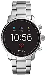 Fossil Men's Gen 4 Explorist HR Heart Rate Stainless Steel Touchscreen Smartwatch, Color: Silver Model: FTW4011