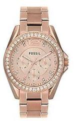 Fossil Riley Analog Rose Gold Dial and Band Women's Stainless Steel Watch ES2811