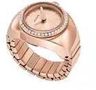 Fossil Watch Ring Rose Gold dial ES5320 for Women, Analog, Stainless Steel, Rose Gold Strap