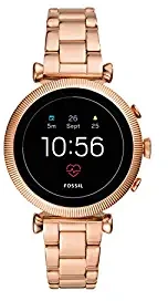 Fossil Women's Gen 4 Sloane HR Heart Rate Stainless Steel Touchscreen Smartwatch, Color: Rose Gold FTW6040