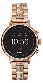 Fossil Women's Gen 4 Venture HR Heart Rate Stainless Steel Touchscreen Women's Smartwatch, Color: Rose Gold Model: FTW6011