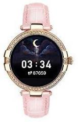 French Connection R8 series Women smartwatch 40 MM dial with Full Touch HD screen, Metal case, Leather strap, continues Heart rate & Blood pressure monitoring, temperature monitor and IP68 waterproof
