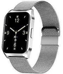 French Connection Smart Man Full Touch Smartwatch with Mesh Band Color: Silver with 1.69 inch Large Display, Bluetooth, Sport Modes, Metal Body, Heart Rate Monitor, Multiple Watch Faces E17 D