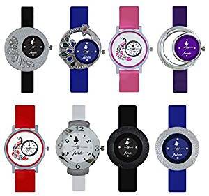 Frida Combo Of 8 Analogue Multicolor Dial Womens Watch Wat W05 201 202 203 204 205 206 207 208
