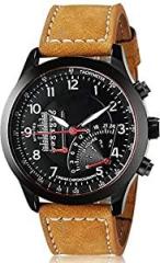 Generic Mobile Section Mens Sport Watch | Stylish Casual Wear Analog Watch with Leather Band | Flawless Wrist Mens Watch ATSP57