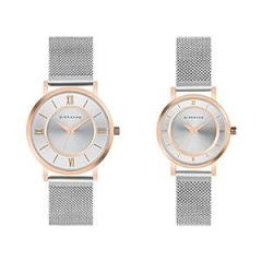 Giordano Analog Stylish Unisex Adult Watch for Couple Water Resistant Fashion Watch Round Shape with 3 Hand Mechanism Wrist Watch for Girls & Boy to Compliment Your Look/Ideal Gift for His/Her | Perfect Pair watch GD 1172 SETA