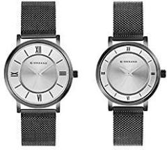Giordano Perfect Pair, Roman Number Dial, Mesh Strap His/Her Watch Model GD 1172 SETA