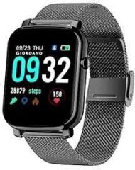 Giordano Silver Unisex Smart Watch. 1.3 Display, Heart & SpO2 Monitoring, Multi Sports Modes, Sleep Monitor & IP68 Water Resistance