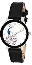 GLAMEXY Analogue White Dial Unisex Watch White Dial Black Colored Strap