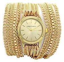Gold Chain Party Chic Analog Gold Dial Women's Watch Amwww88