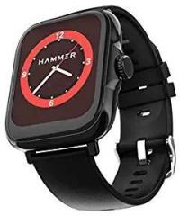 Hammer Hammer Ace 4.0 Calling Smart Watch with Large 1.85 inch IPS Display, Dual Mode, Spo2, Heart Rate, Strong Metallic Body & Skin Friendly Strap Black