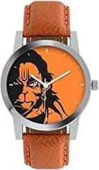 HARMI CREATIVE Hanuman Brown Dial Brown Leather Strap Analogue Men's Watch