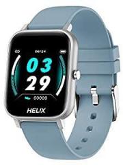 helix Full Touch Fitness Smart Watch with HRM, BP, Oxygen Monitor, Music, Camera Control, Message and Call Notification Digital Black Dial Unisex Adult Watch TW0HXW102T