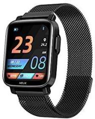 helix TIMEX METALFIT 2.0 smartwatch with Bluetooth calling, 1.5 inch HD IPS Full touch Display, SPO2, Body temperature & BP measurement, 20 sports modes and Unlimited Watch Faces, Black Mesh
