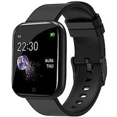 IKZAI Smart Wartch for Men Bluetooth ID116 Plus Smart Watch Fitness Band for Boys, Girls, Men, Women & Kids | Sports Watch for All Smart Phones I Heart Rate and BP Monitor Black